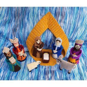 Holy Family Nativity Jesus Birth Christ Crochet‎ Cross Stitching Handmade
